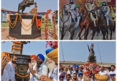 ਬਰਨਾਲਾ ਵਿੱਚ ਮਹਾਨ ਜਰਨੈਲ ਮਹਾਰਾਜਾ ਜੱਸਾ ਸਿੰਘ ਰਾਮਗੜ੍ਹੀਆ ਦੀ ਪ੍ਰਤਿਮਾ ਸਥਾਪਿਤ ਸਪੀਕਰ ਕੁਲਤਾਰ ਸਿੰਘ ਸੰਧਵਾਂ ਅਤੇ ਸੰਸਦ ਮੈਂਬਰ ਗੁਰਮੀਤ ਸਿੰਘ ਮੀਤ ਹੇਅਰ ਵੱਲੋਂ ਉਦਘਾਟਨ