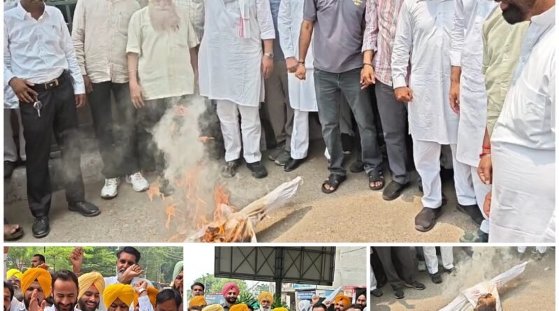 ਬਰਨਾਲਾ ਵਿੱਚ ਆਪ ਵੱਲੋਂ ਬੀਜੇਪੀ ਖਿਲਾਫ ਰੋਸ ਪ੍ਰਦਰਸ਼ਨ, ਪ੍ਰਧਾਨ ਮੰਤਰੀ ਦਾ ਪੁਤਲਾ ਫੂਕਿਆ